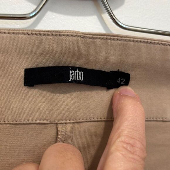 Jarbo Women’s Cotton Tan Wide Leg Trouser Pants 42 XL 14 - Picture 2 of 6